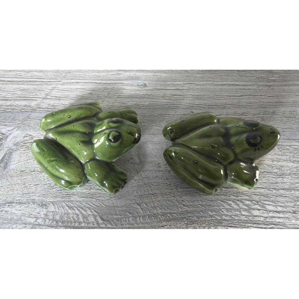 Vintage Glazed Anatomically Correct Ceramic Frogs Naughty Male And Female 2.5" - Picture 9 of 10